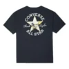 Besticktes T-Shirt mit Alphabet-Print, locker sitzend, Rundhalsausschnitt, kurze Ärmel, schwarz