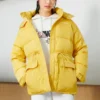 Cargo-Daunenjacke mit Kapuze, asiatische Größen, „Gelb“
