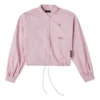 Casual-Hemd-Jacke mit kleinem Logo, rosa-lila