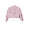 Casual-Hemd-Jacke mit kleinem Logo, rosa-lila