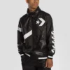 Casual Sports Logo Kapuzenjacke Schwarz