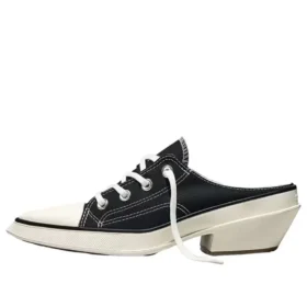 Chuck 70 De Luxe Spitz-Mule mit Absatz und Plateau „Black“