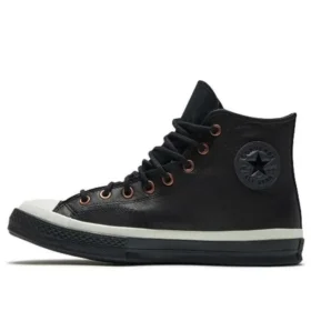 Chuck 70 HI „Black Leather White“