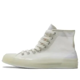 Chuck 70 HI Sneakers aus durchscheinendem Canvas „Egret“