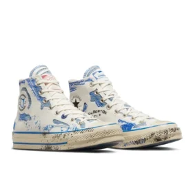 Chuck 70 High „ADER ERROR“ – Weiß/Imperialblau