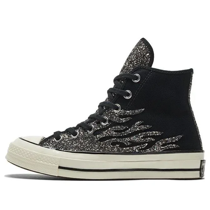 Chuck 70 High „Archival Glitter Flame – Black Egret“ Chuck 70 High „Archival Glitter Flame – Black Egret“