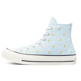 Chuck 70 High „Embroidered Floral Print – Chambray Blue“