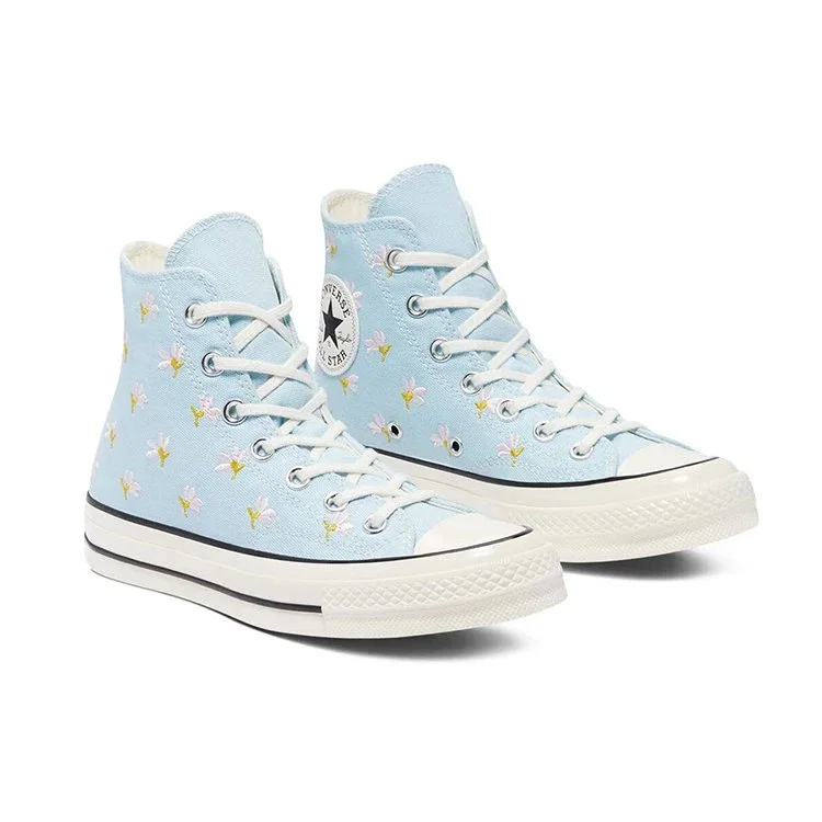 Chuck 70 High „Embroidered Floral Print – Chambray Blue“ Chuck 70 High „Embroidered Floral Print – Chambray Blue“