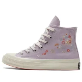 Chuck 70 High „Embroidered Floral Print – Pale Amethyst“