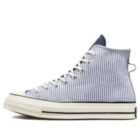 Chuck 70 High „Washed Indigo Hickory Stripes“