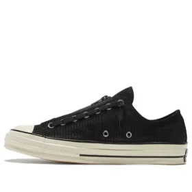 Chuck 70 Zip Low „Embossed Suede – Black Egret“