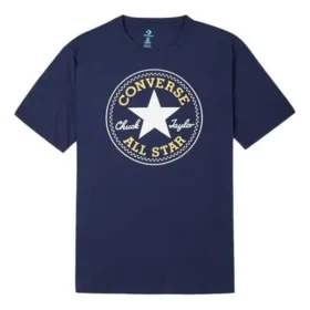 Chuck Taylor All Star Classic bedrucktes Sport-T-Shirt mit Rundhalsausschnitt und kurzen Ärmeln „Marineblau“