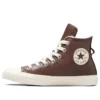 Chuck Taylor All Star Leder mit Kunstfellfutter „Dunkelbraun“