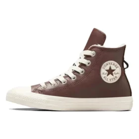 Chuck Taylor All Star Leder mit Kunstfellfutter „Dunkelbraun“