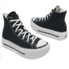 Chuck Taylor All Star Lift Double Stack Hi „Black White“