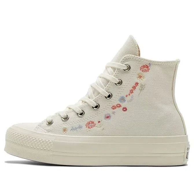 Chuck Taylor All Star Lift Platform „Embroidered Floral – Egret“ Chuck Taylor All Star Lift Platform „Embroidered Floral – Egret“