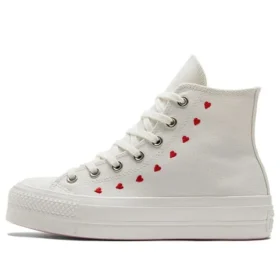 Chuck Taylor All Star Lift Platform High „Embroidered Hearts – White“