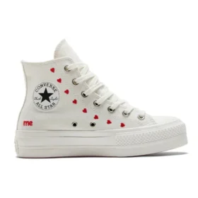 Chuck Taylor All Star Lift Platform High „Embroidered Hearts – White“