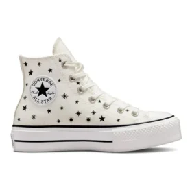 Chuck Taylor All Star Lift Platform High „Embroidered Stars – Egret“