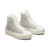 Chuck Taylor All Star Lift Platform High „Houndstooth Shine – Egret Pure Silver“