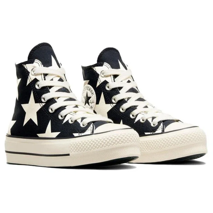 Chuck Taylor All Star Lift Platform Large Stars High „Schwarz-Weiß“ Chuck Taylor All Star Lift Platform Large Stars High „Schwarz-Weiß“