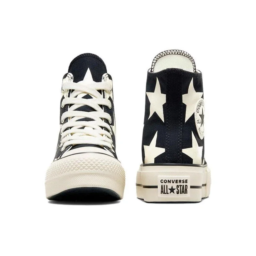Chuck Taylor All Star Lift Platform Large Stars High „Schwarz-Weiß“ Chuck Taylor All Star Lift Platform Large Stars High „Schwarz-Weiß“
