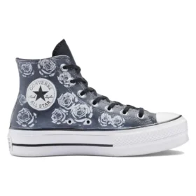 Chuck Taylor All Star Lift Platform Leder Rose Garden „Grau-Weiß“