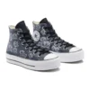 Chuck Taylor All Star Lift Platform Leder Rose Garden „Grau-Weiß“