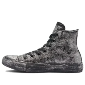 Chuck Taylor All Star Luxe Leather „Schwarz Grau Silber“