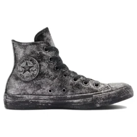 Chuck Taylor All Star Luxe Leather „Schwarz Grau Silber“