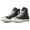 Chuck Taylor All Star Olivgrünes Leder High Top „Black“