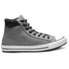 Chuck Taylor All Star PC Leder-High-Top-Stiefel Grau „Gray White“