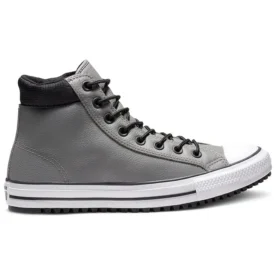 Chuck Taylor All Star PC Leder-High-Top-Stiefel Grau „Gray White“