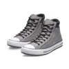 Chuck Taylor All Star PC Leder-High-Top-Stiefel Grau „Gray White“