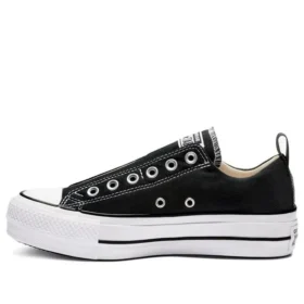 Chuck Taylor All Star Plateau-Slipper mit dicker Sohle „Schwarz-Weiß“
