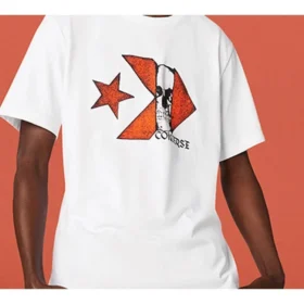 Chuck Taylor Skull Logo Kurzarm-T-Shirt asiatische Größen „Weiß“