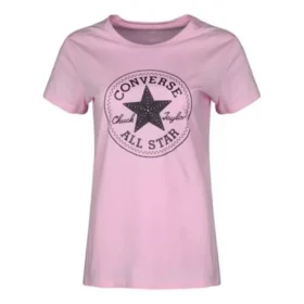 Chuck Taylor T-Shirt asiatische Größen „Pink Black“