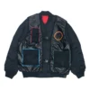 CNY Gesteppte Jacke für Oberbekleidung Asiatische Größen „Schwarz“