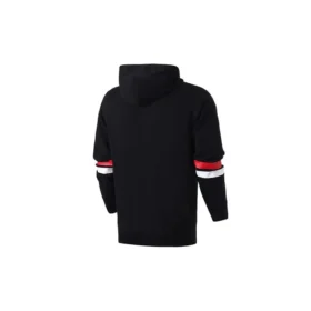 Collegiate Text Pullover Hoodie asiatische Größen „Black“