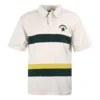 Colorblock-Logo-Poloshirt, asiatische Größen, „Weiß Dunkelgrün“
