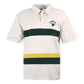 Colorblock-Logo-Poloshirt, asiatische Größen, „Weiß Dunkelgrün“