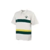 Colorblock-Logo-Poloshirt, asiatische Größen, „Weiß Dunkelgrün“