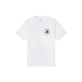 Converse Chuck Printing Strick-Sportshirt für Herren, Rundhalsausschnitt, kurze Ärmel, Weiß