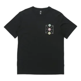 Converse Creative Sports Rundhals-T-Shirt für Herren, kurzärmelig, schwarz
