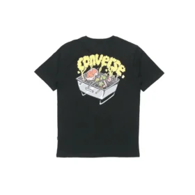 Converse Herren-Freizeit-Sport-T-Shirt mit Muster, kurzärmelig, schwarz