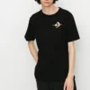 Converse Herren-Freizeit-Sport-T-Shirt mit Muster, kurzärmelig, schwarz