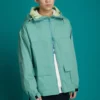Converse Herren-Freizeitjacke mit Kapuze und Tasche, gewaschenes Blau