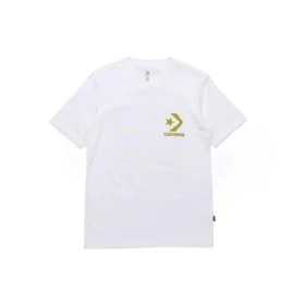Converse Herren-Freizeitshirt mit Logo-Print, kurzärmelig, weiß