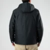 Converse Herren-Freizeitsport-Cargo-Kapuzenjacke mit langen Ärmeln, gefüttert, schwarz