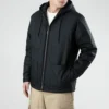 Converse Herren-Freizeitsport-Cargo-Kapuzenjacke mit langen Ärmeln, gefüttert, schwarz